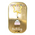 BB: Happy Birthday gouden  sparkle Wondercake