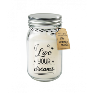 LAU: Black & White scented candles - Live your dreams