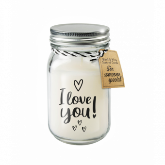 LAU: Black & White scented candles - love you