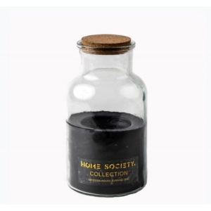 SP7; Kaars in glazen pot – Zwart – 180 branduren - Home Society